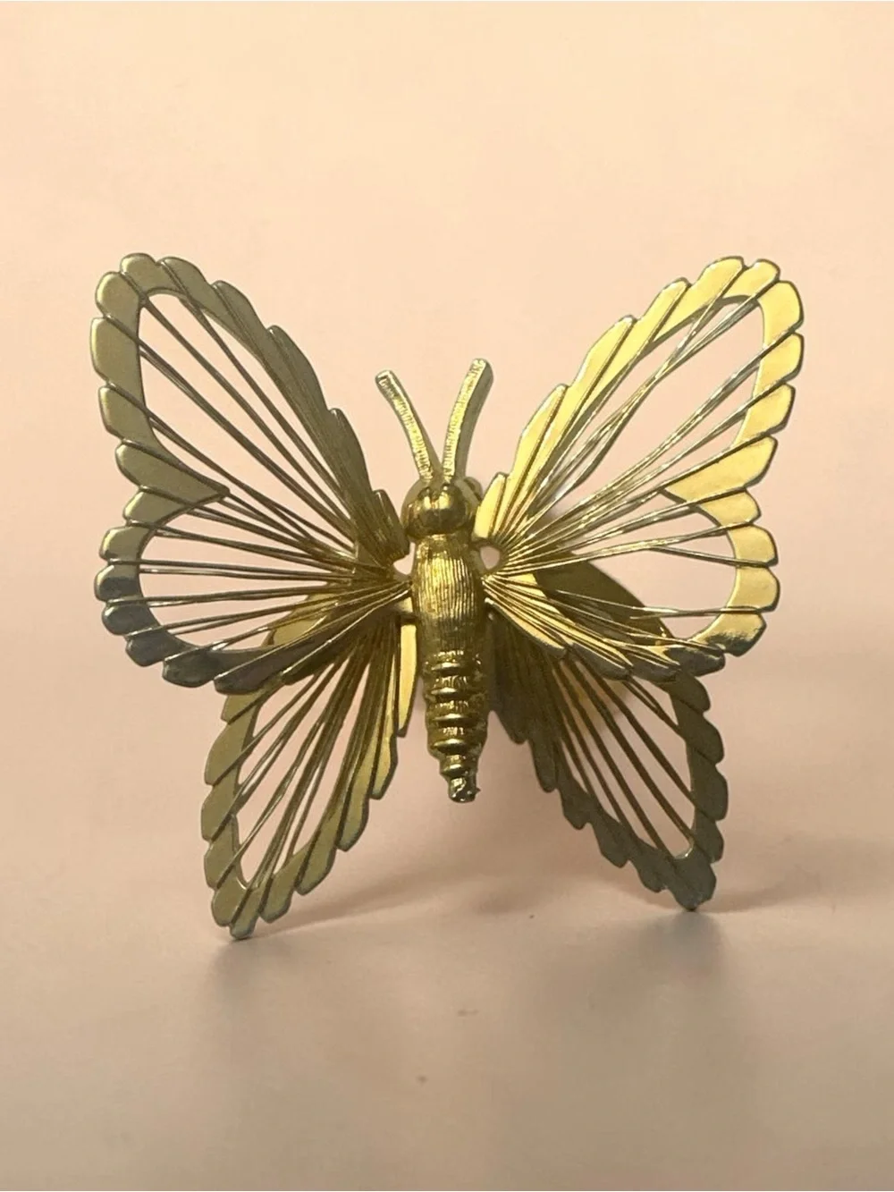 Gold tone Butterfly Brooch